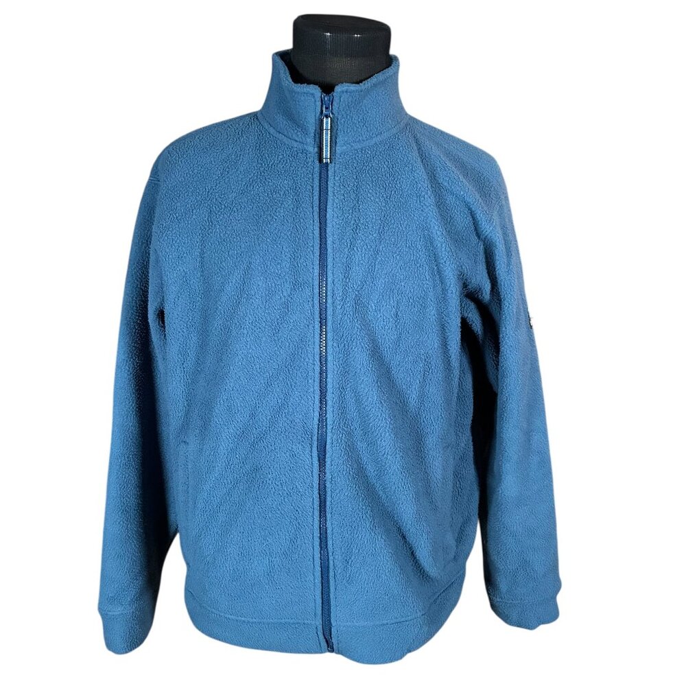 Orvis Men's Medium Blue Fleece Full Zip Jacket Soft Thermal Performance M